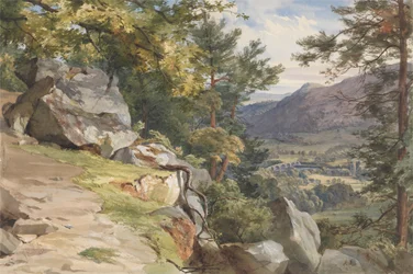Kilátás Craig-y-Barnsból, Dunkeldből, Délre néz