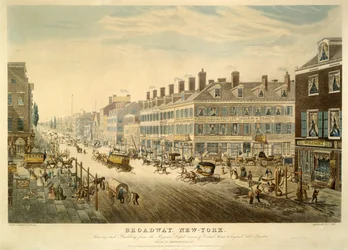 Broadway, New York, kocsma. 1850