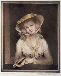 Sophia Western portréja, J. R. Smith metszete, 18. század