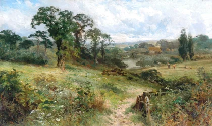 Shiplake on Thames a Wargrave Hills-ből olaj, vászon