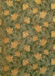 Tulipánok, design a The Silver Studio számára, 1898 körül (nyomtatott bársony)