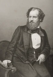 Albert Smith (1816-60) metszetét D.J. Font egy fényképről, a „The Drawing-Room of Eminent Personages, Volume 2”, Londonban, 1860 (metszet)