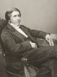 Charles Haddon Spurgeon (1834-92) metszett D.J. Pound egy fényképről, a „The Drawing-Room of Eminent Personages, Volume 2”, Londonban, 1860.