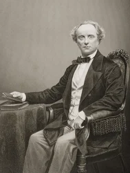 Charles John Kean (1811-68), metszett D.J. Pound egy fényképről, a „The Drawing-Room of Eminent Personages, Volume 2”, Londonban, 1860.