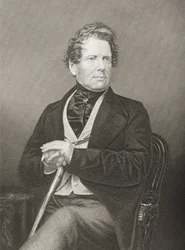 Fox Maule Ramsay (1801-74) Dalhousie 11. grófja és 2. Lord Panmure, metszett D.J. Pound egy fényképről, a The Drawing-Room of Eminent Personages, 2. kötetből, megjelent Londonban, 1860 (engr