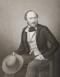 H.R.H. Albert herceg (1819-61) Nagy-Britannia és Írország hercegi hitvese, metszett D.J. Pound egy fényképről, a „The Drawing-Room of Eminent Personages, Volume 2”, Londonban, 1860.