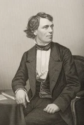John Bartholomew Gough (1817-86) metszett D.J. Pound egy fényképről, a „The Drawing-Room of Eminent Personages, Volume 2”, Londonban, 1860.
