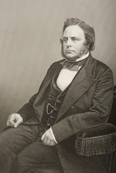 John Bright (1811-89) metszett D.J. Font egy fényképről, a „The Drawing-Room of Eminent Personages, Volume 2”, Londonban, 1860 (metszet)