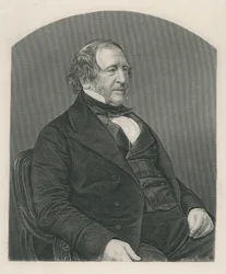 John Campbell, St. Andrews 1. Baron Campbell, metszett D.J. Pound egy fényképről, a "The Drawing-Room of Eminent Personages, Volume 2", 1860