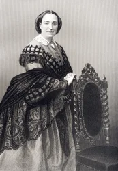 Madame Rosino Penco (1823-94) D.J. Pound metszete egy fénykép alapján, a "The Drawing-Room of Eminent Personages, Volume 2" című, 1860-ban Londonban kiadott kötetből.
