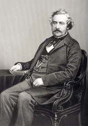 Martin Farquhar Tupper (1810-89) metszett D.J. Pound egy fényképről, a „The Drawing-Room of Eminent Personages, Volume 2”, Londonban, 1860.