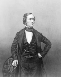 William Sterndale Bennett professzor, a "The Drawing-Room Portrait Gallery of Eminent Personages" című kötetből, metszette D.J. Pound, 1861.