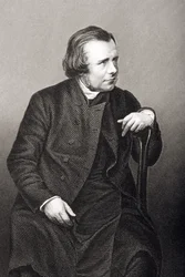 Samuel Wilberforce (1805-73) vésette D.J. Pound egy fényképről, a „The Drawing-Room of Eminent Personages, Volume 2”, Londonban, 1860.