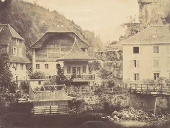 Nézet Svájcban, 1850-es években.