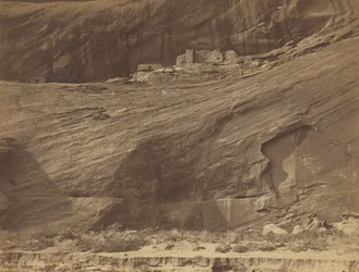 A sziklaépületek romjai, Canyon de Chelly,1889 (fénykép)