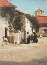 Segovia udvar (akvarell)