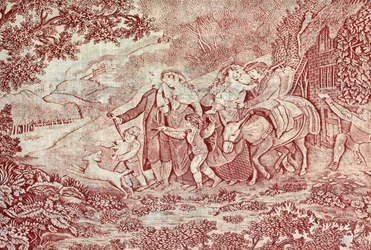 A tánc és az indulás illusztrációi az elhagyatott faluból