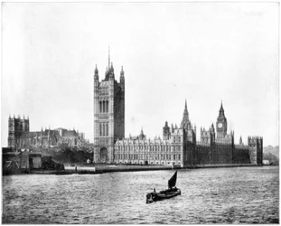 Parlament, London, 19. század vége.