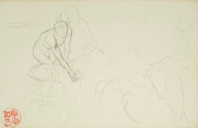 Achilles és Xanthus, a La Farge 849. és 860. számú fóliójából, a 42 rajz egyike