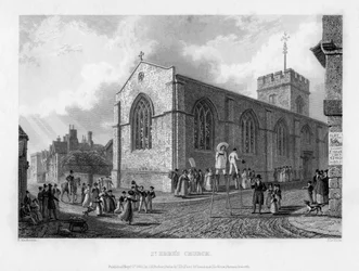 St Ebbes templom, Oxford, 1835.