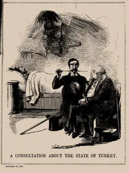 Konzultáció Törökország államáról. Punch, 1853. szeptember 17., 1853.