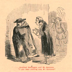 Campeggio bíboros és Sampson úr. Most semmit sem hallok, Mr. Sampson., 1897.