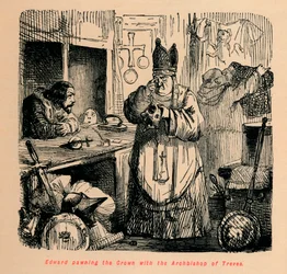 Edward zálogba adta a koronát Treves érseivel, c1860, c1860
