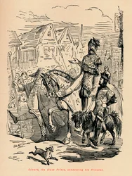Eduárd, a Fekete Herceg, foglyát vezeti, kb. 1860