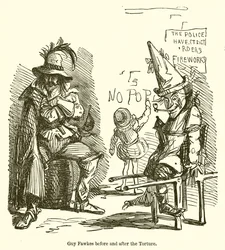 Guy Fawkes a kínzás előtt és után