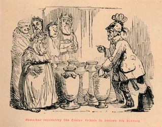 Hannibál felkéri a krétai papokat, hogy legyenek a bankárjai, 1852