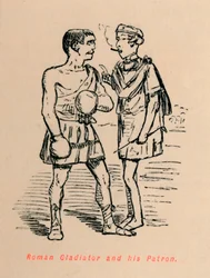 Római gladiátor és patrónusa, 1852