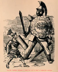 Félelmetes harc T Manlius és egy hatalmas termetű gall között, 1852