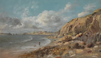 Tengerparti jelenet Cullercoatsnál, Whitley Bay közelében