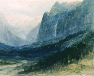 Yosemite Valley, Kalifornia (akvarell és gouache)