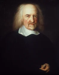 Thomas Hobbes portréja. Angol filozófus. (1588-1679) - John Michael Wright festménye. London, National Portrait Gallery