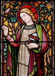 Edstaston, St Mary, Lavers & Barraud, John Millner Allen (1827-1902), Mária Magdolna, 1865