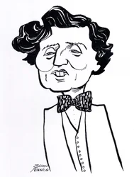 Alban Berg, karikatúra - osztrák zeneszerző, 1885. február 9. - 1935. december 24.