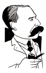 Edward Elgar - karikatúra pipával a kezében
