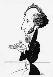 Felix Mendelssohn - A német zeneszerző karikatúrája, 1809. február 3. - 1847. november 4.