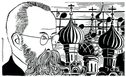 Rimszkij Korszakov portré (Oroszország háttérben templomkupolák) orosz zeneszerző ( 1844-1908 )