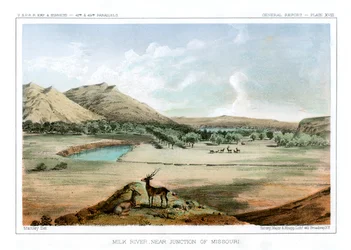 Milk River, Missouri csomópontja közelében, 1856.
