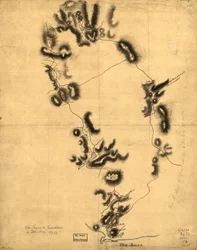 Tryon kormányzó expedíciója Danburybe, 1777. LOC gm71000884