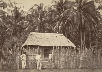 Trópusi táj, Native Hut, Turbo, 1871.