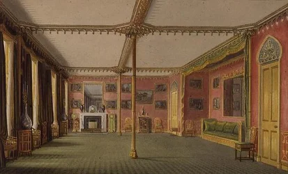 A vörös szalon a Brighton-i Királyi Pavilon nézeteiből, John Nash