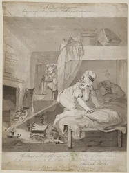 Egy szabadalmaztatott tűzoltó, biztonságos és egyszerű mód Gyertyaoltás, 1801 (toll, ecset és tinta papíron)
