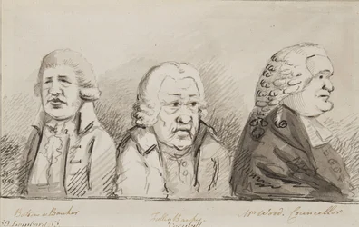 Batson, bankár, Tulley, bankár, Mr Wood, tanácsos, 69 Lombard Street, Cornhill, 1790 (toll, ecset és tinta papíron)