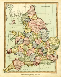 Anglia és Wales térképe