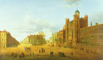 Kilátás a St. James palotára, Looking Beyond Down Pall Mall, 19. század eleje