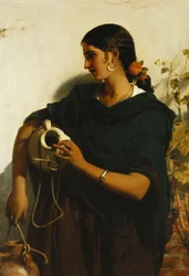 Egy sevillai cigány vízhordó nő, 1855