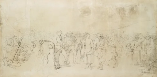 Egy skót vásár, 1847 körül (ceruza)